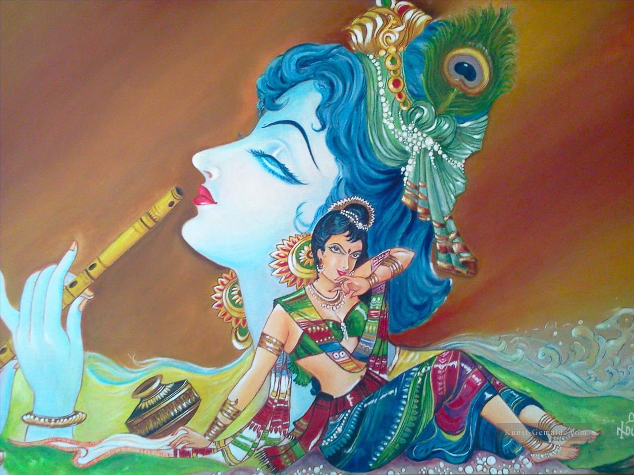 Radha Krishna 25 Hinduismus Ölgemälde